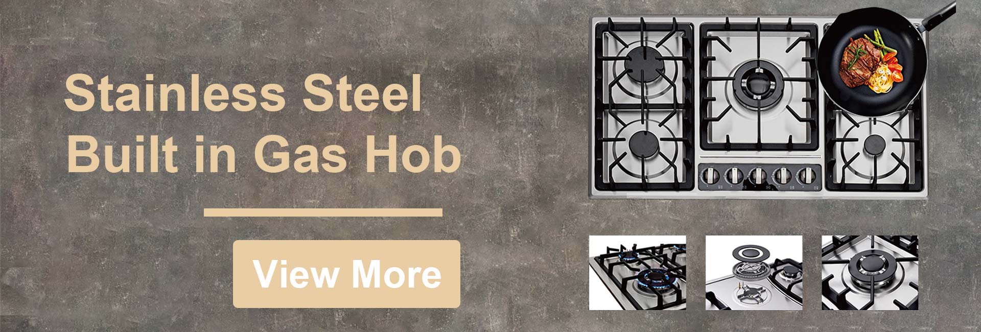 stainless steel gas hob
